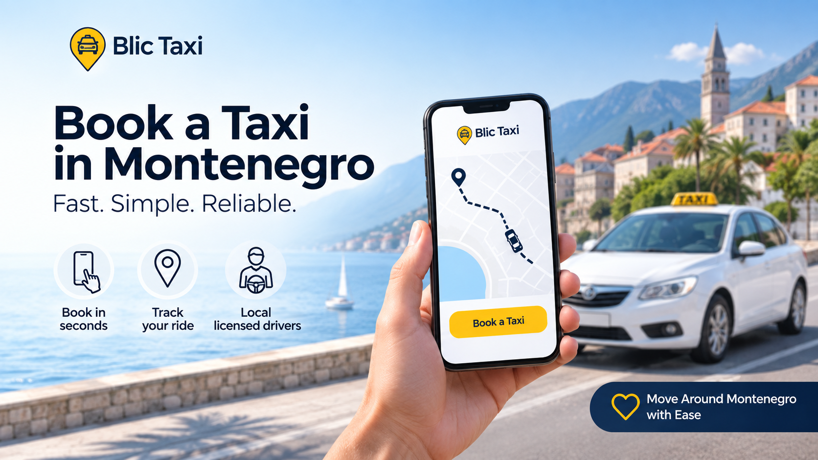 Taxi App Montenegro – Book a Taxi with Blic Taxi